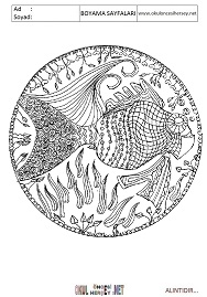 Mandala boyama sayfaları